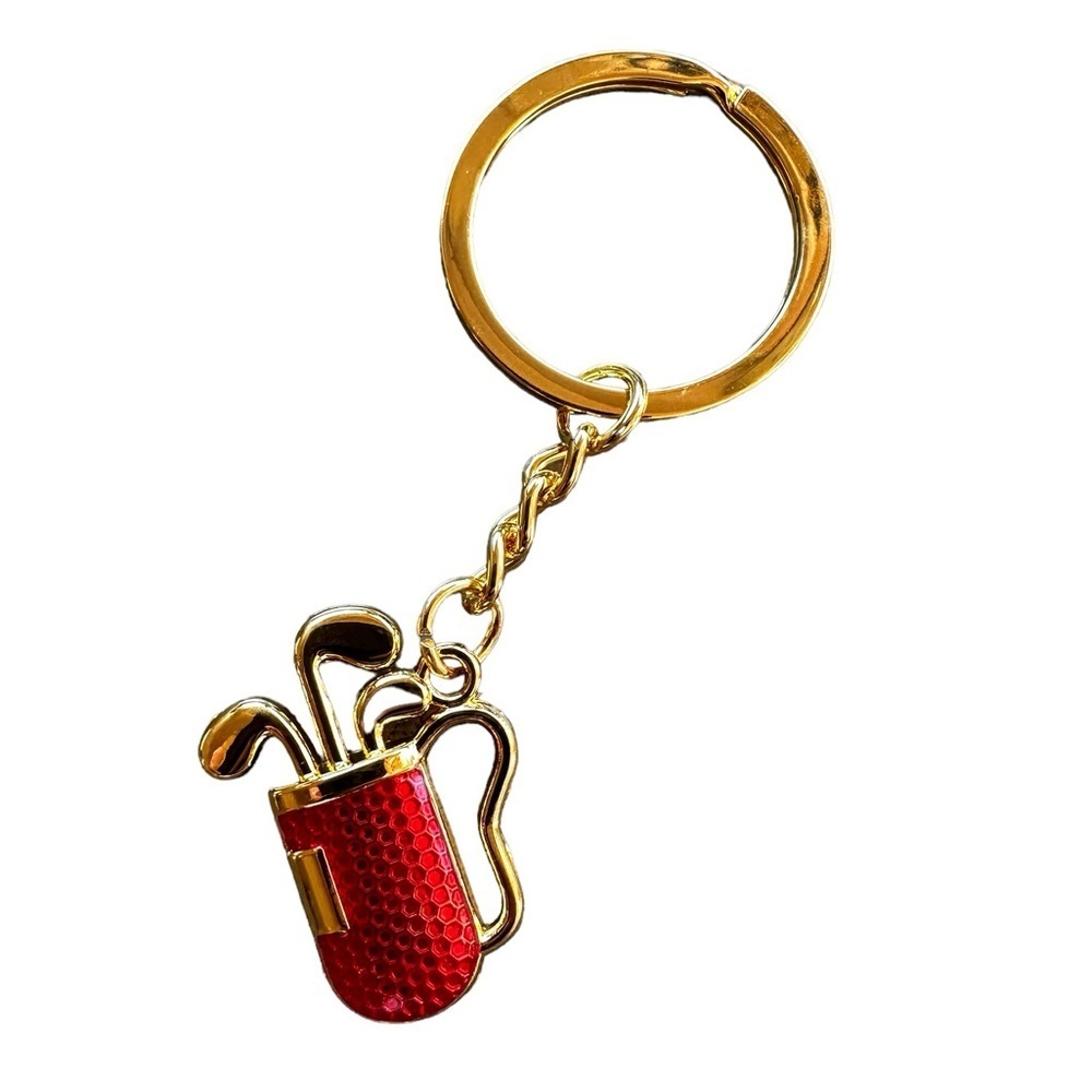 NWT Golf Clubs Keychain gold/green - Picture 6 of 6